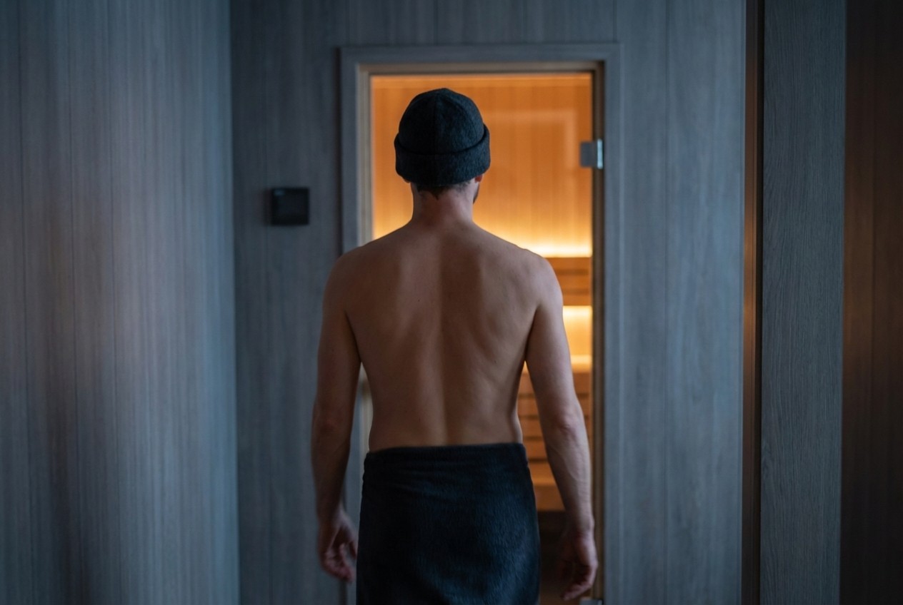 a wooden table with a computer on top of it