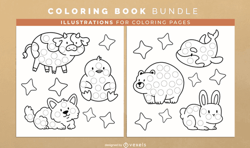 kids coloring book page design