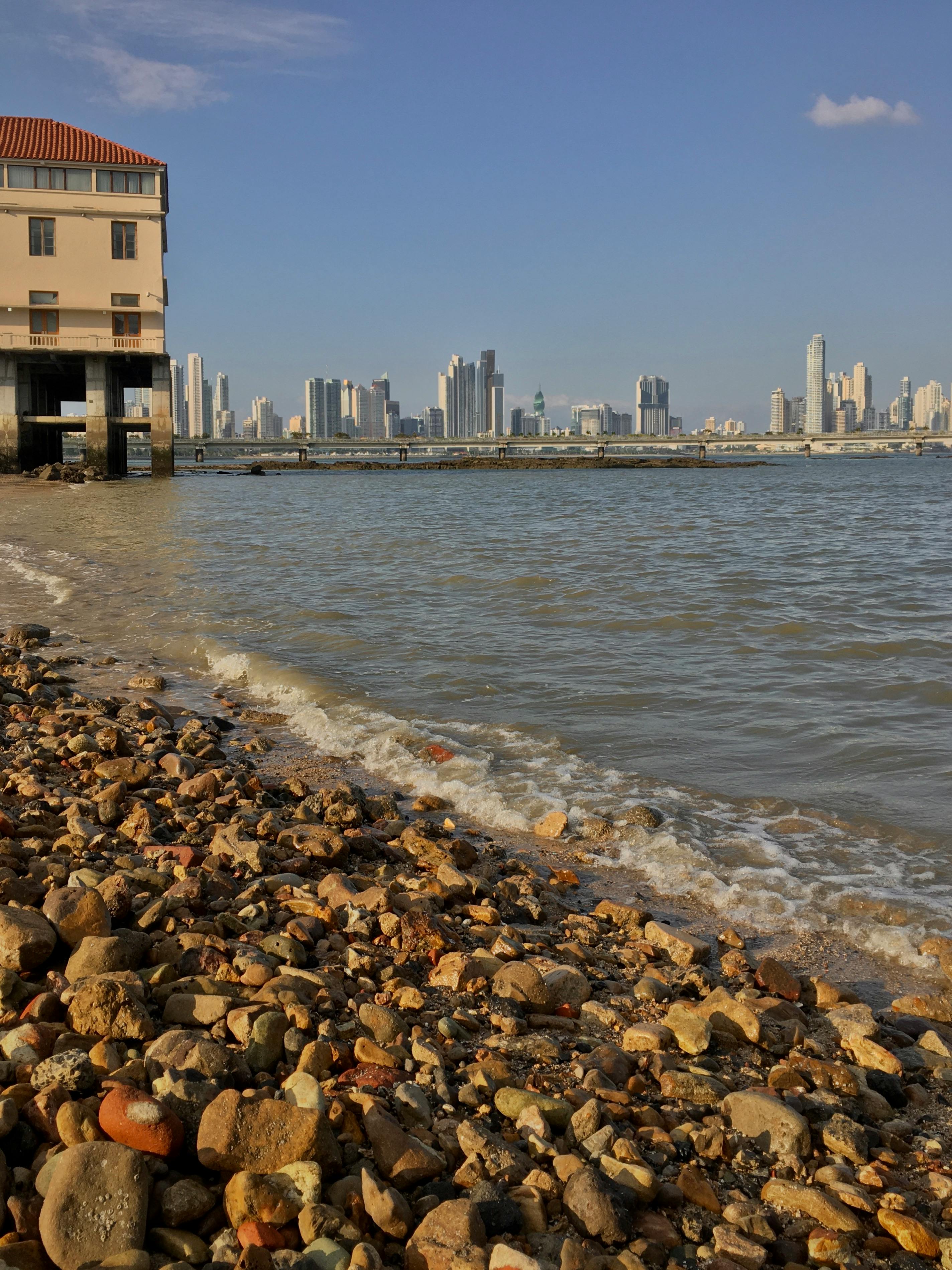 Tropical beach aerial view – surfboard rental in Panama