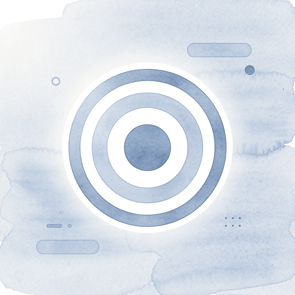 Target icon representing precise matching of requirements