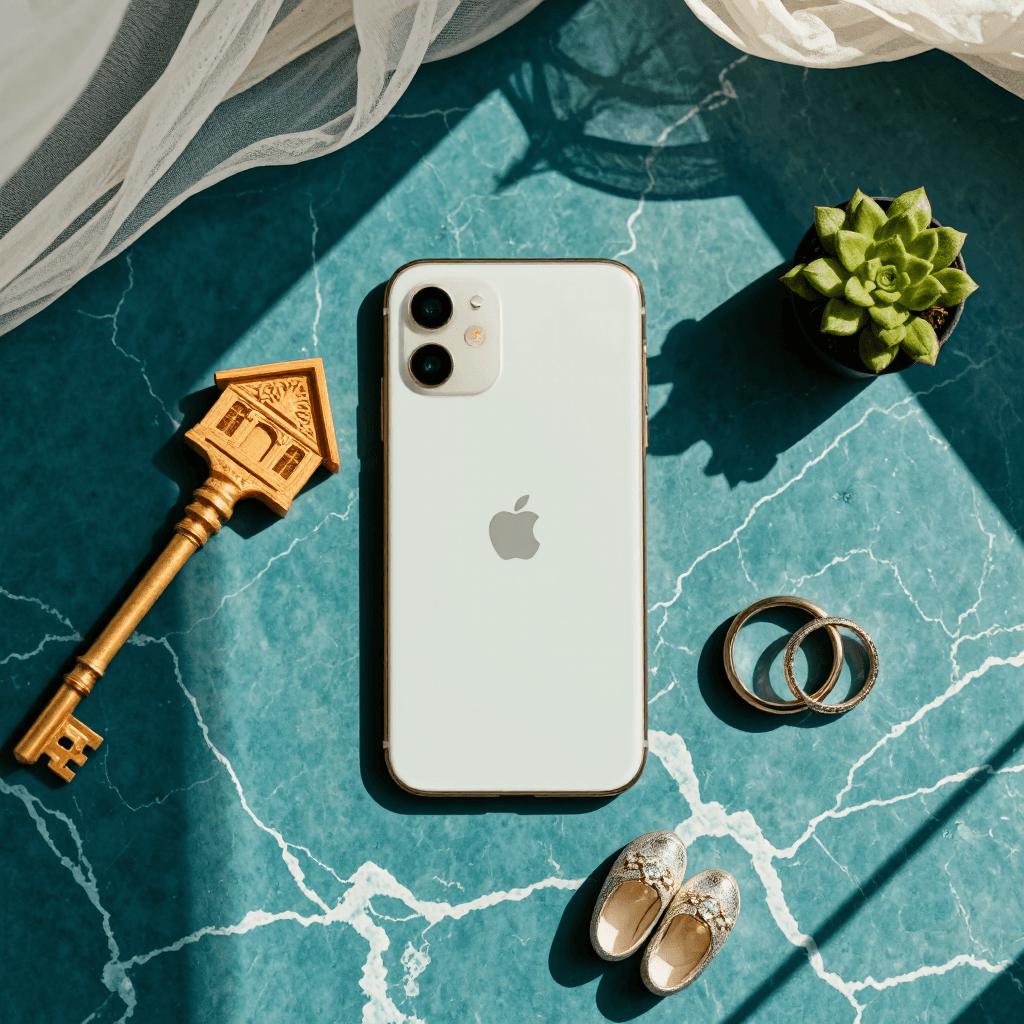 product photography of a smartphone