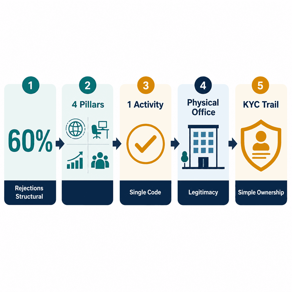 Infographic: Free Zone Company Structure for Easy Bank Account Opening in UAE