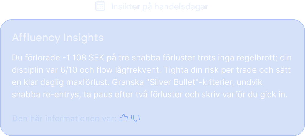 En AI insikt på en handelsdag