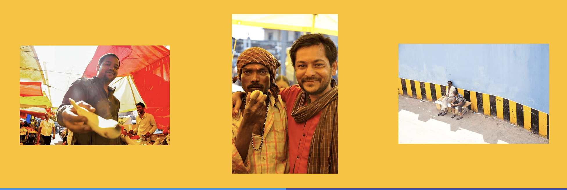 A person stands outdoors in a natural setting with lush green trees under a clear sky, wearing a dark sweatshirt, and looking into the distance.