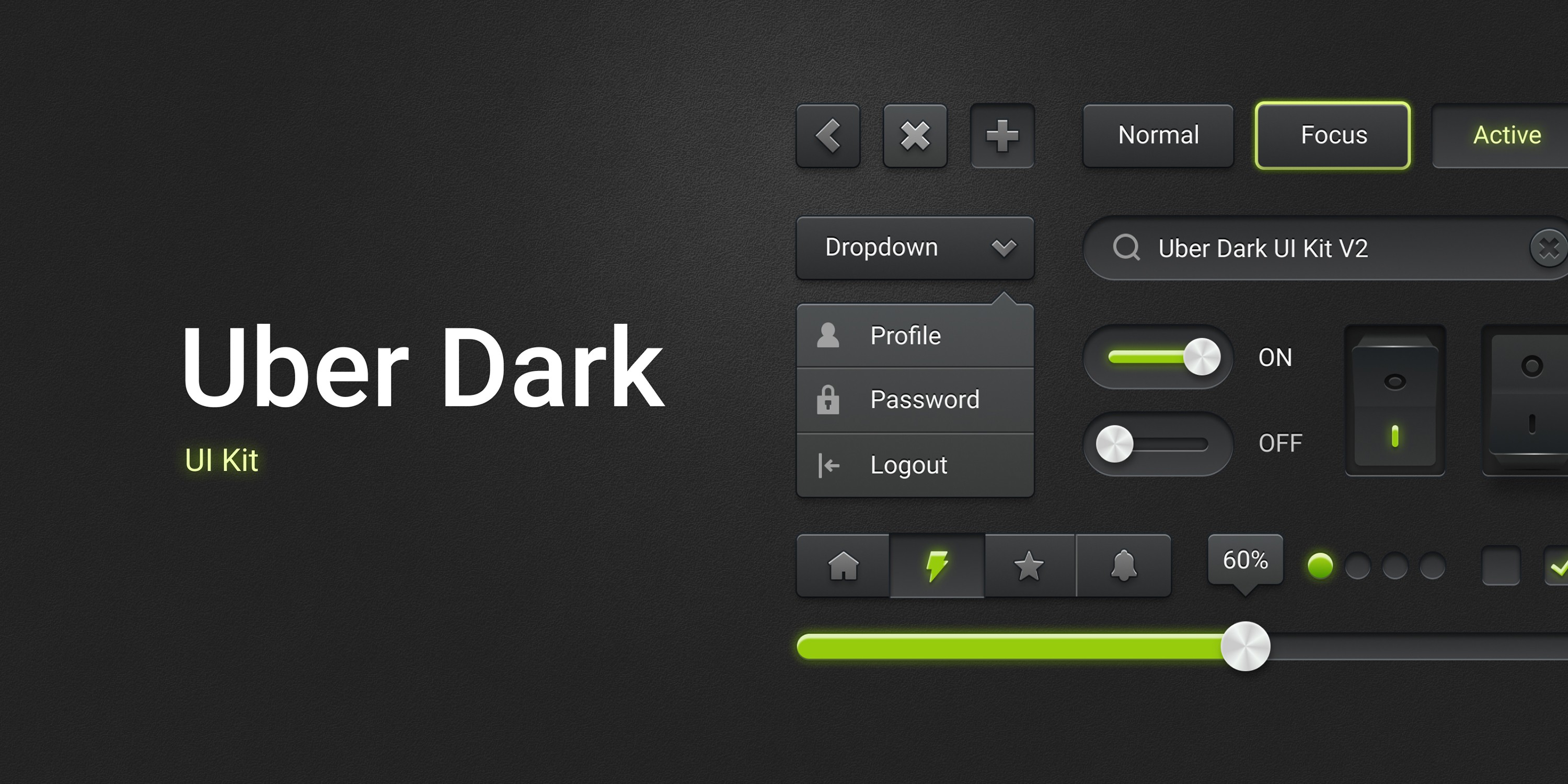 Jesse W Spencer User Interface Uber Dark UI Kit