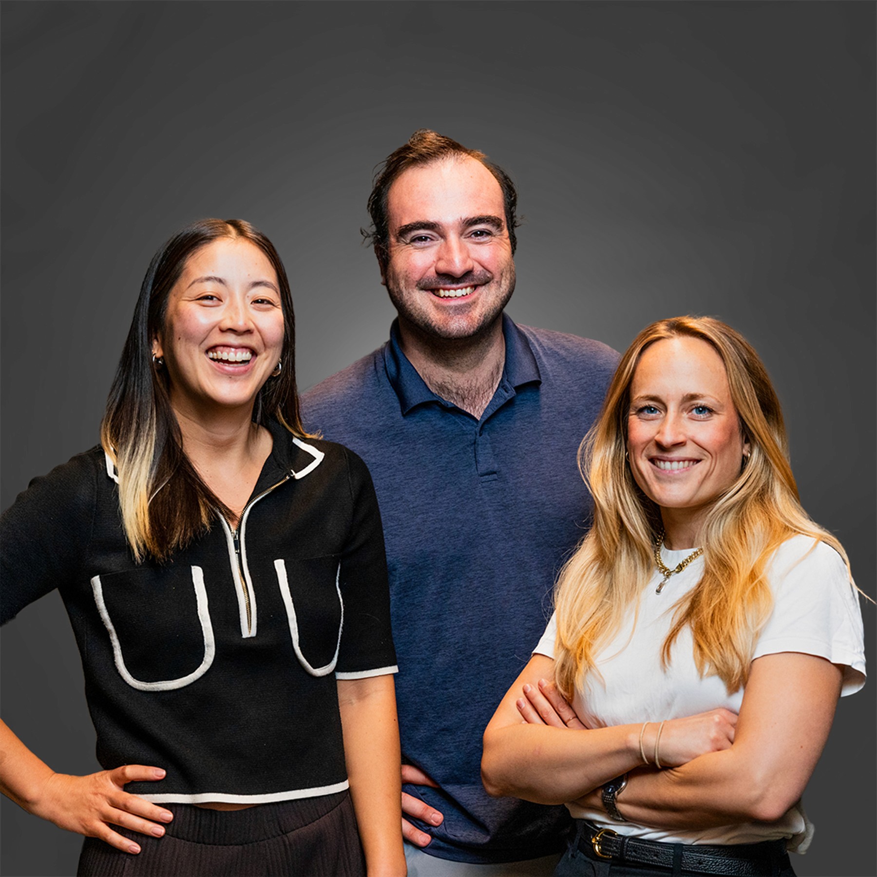 Dexter founding team Bella Wu (left), Vincent Garrigues (middle) and Caterina Kiehntopf (right)