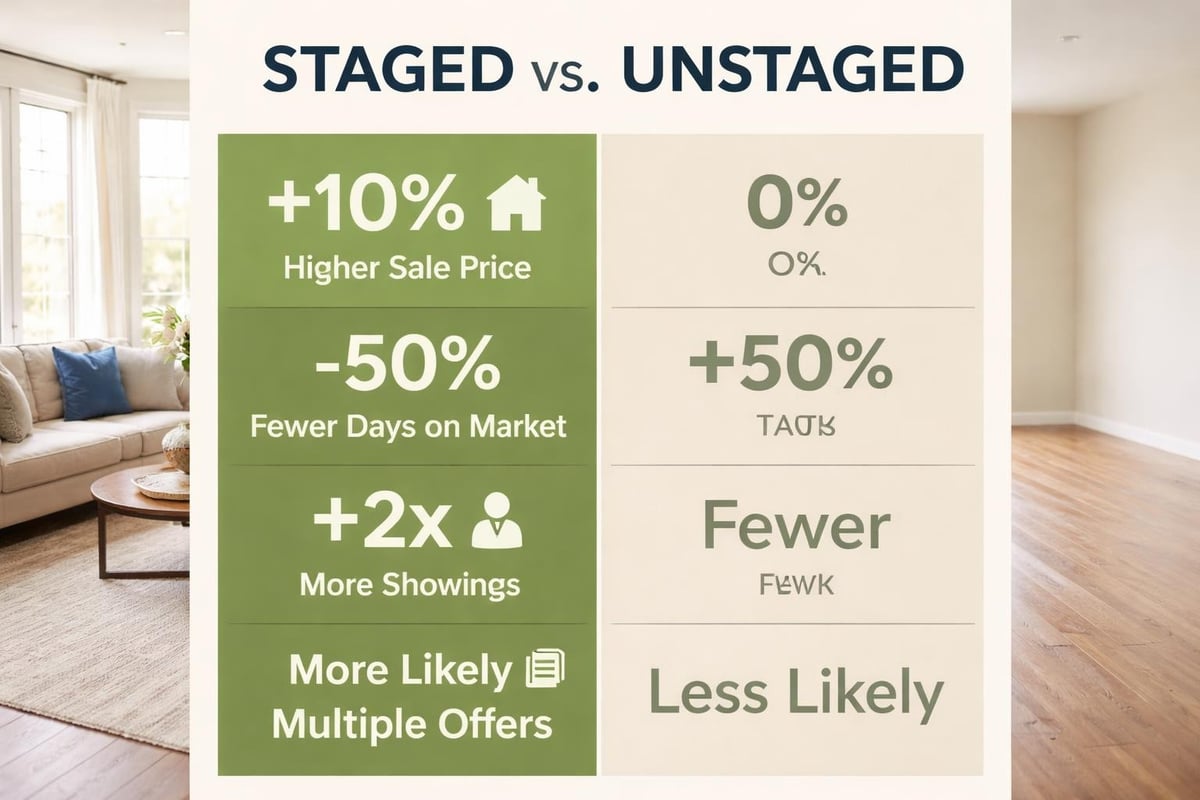 Impact of home staging on sale price and market time