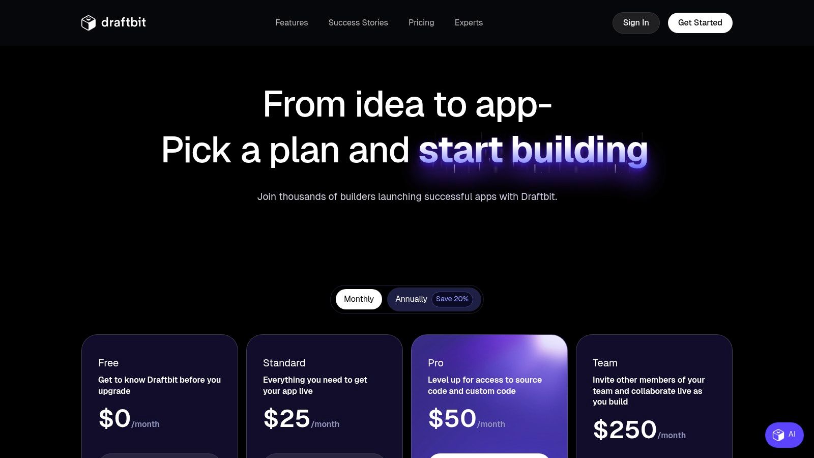 Draftbit visual app builder that outputs React Native source code
