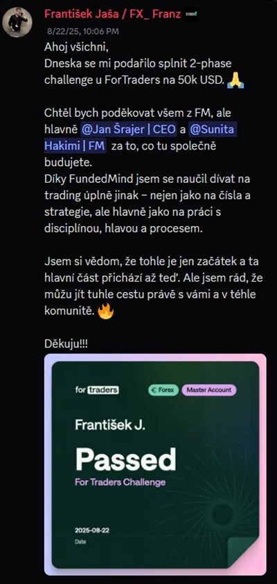 Zpráva studenta z komunity Funded Mind č. 7