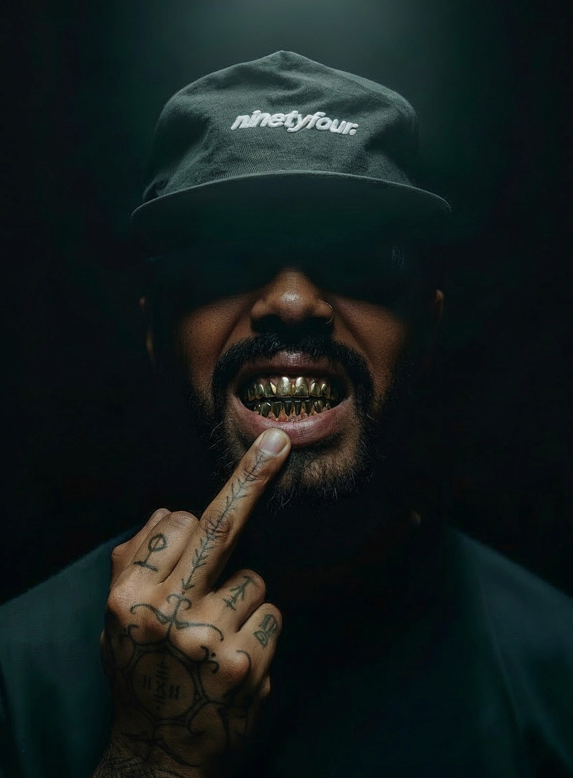 Black and white liquid cosmetic drop with sparkles