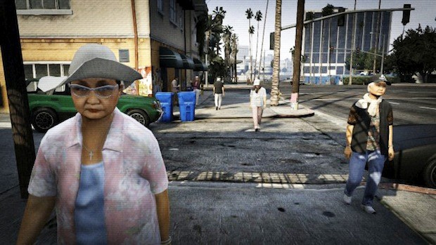 candid ingame GTAV street photography