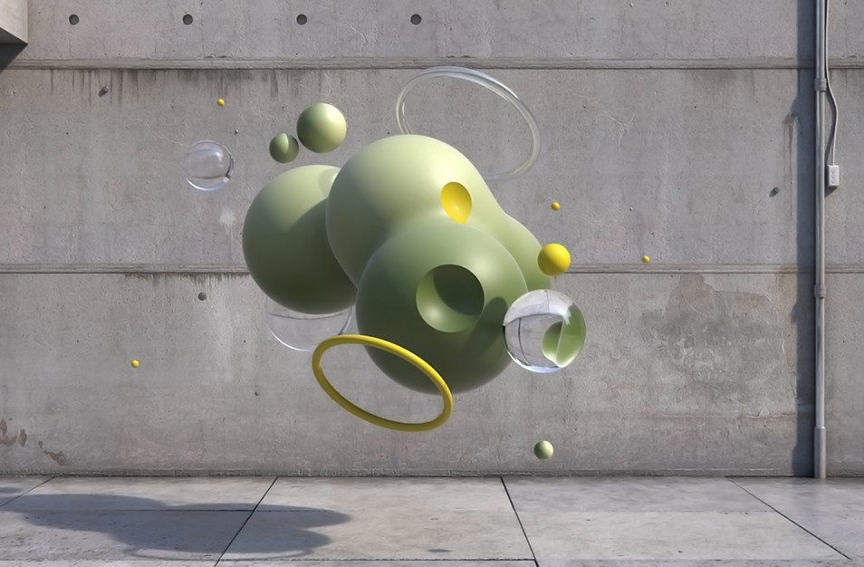 Motion graphics made on Cinema 4D 