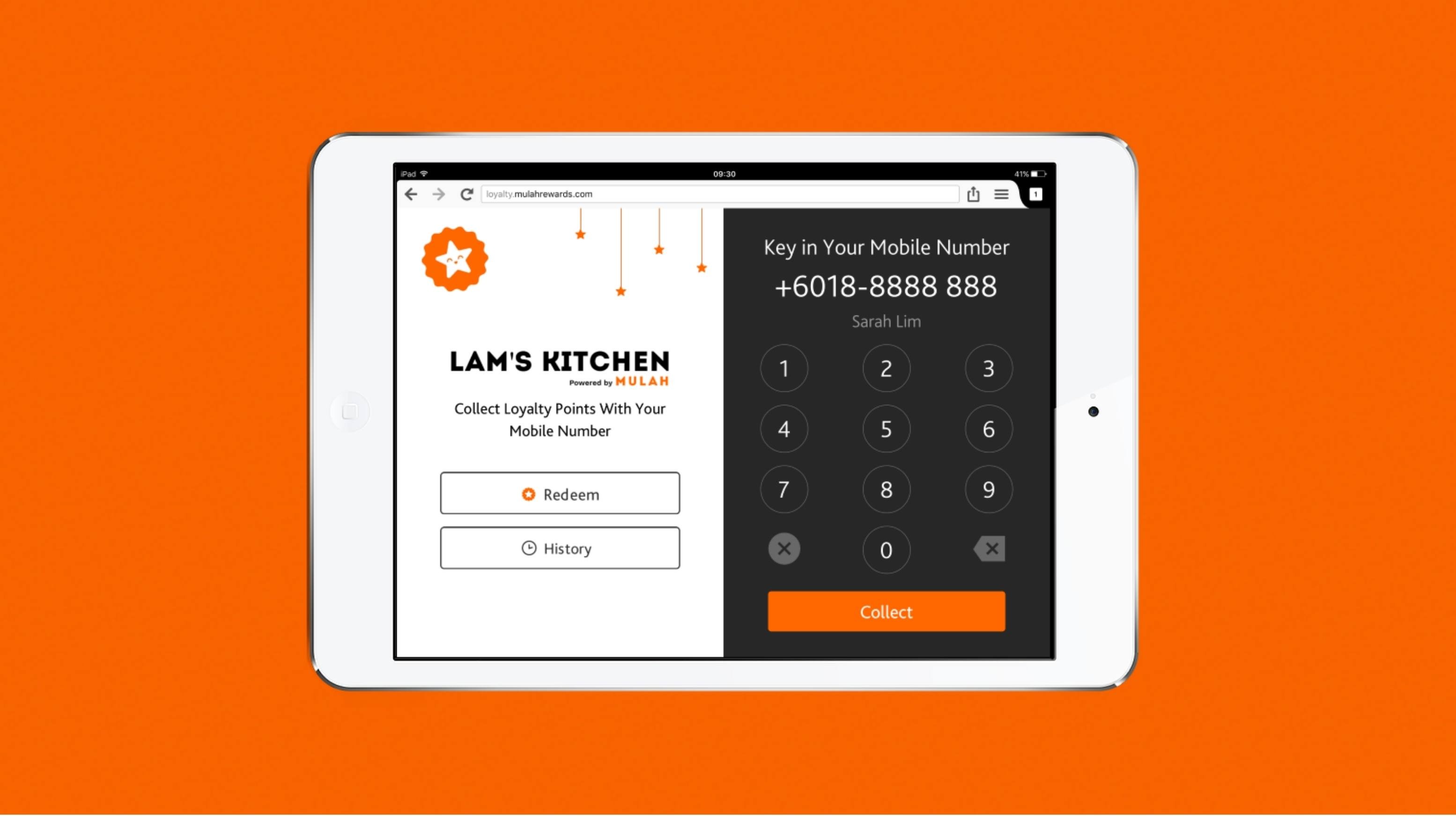 一张 Mulah Rewards 在 iPad 上的照片
