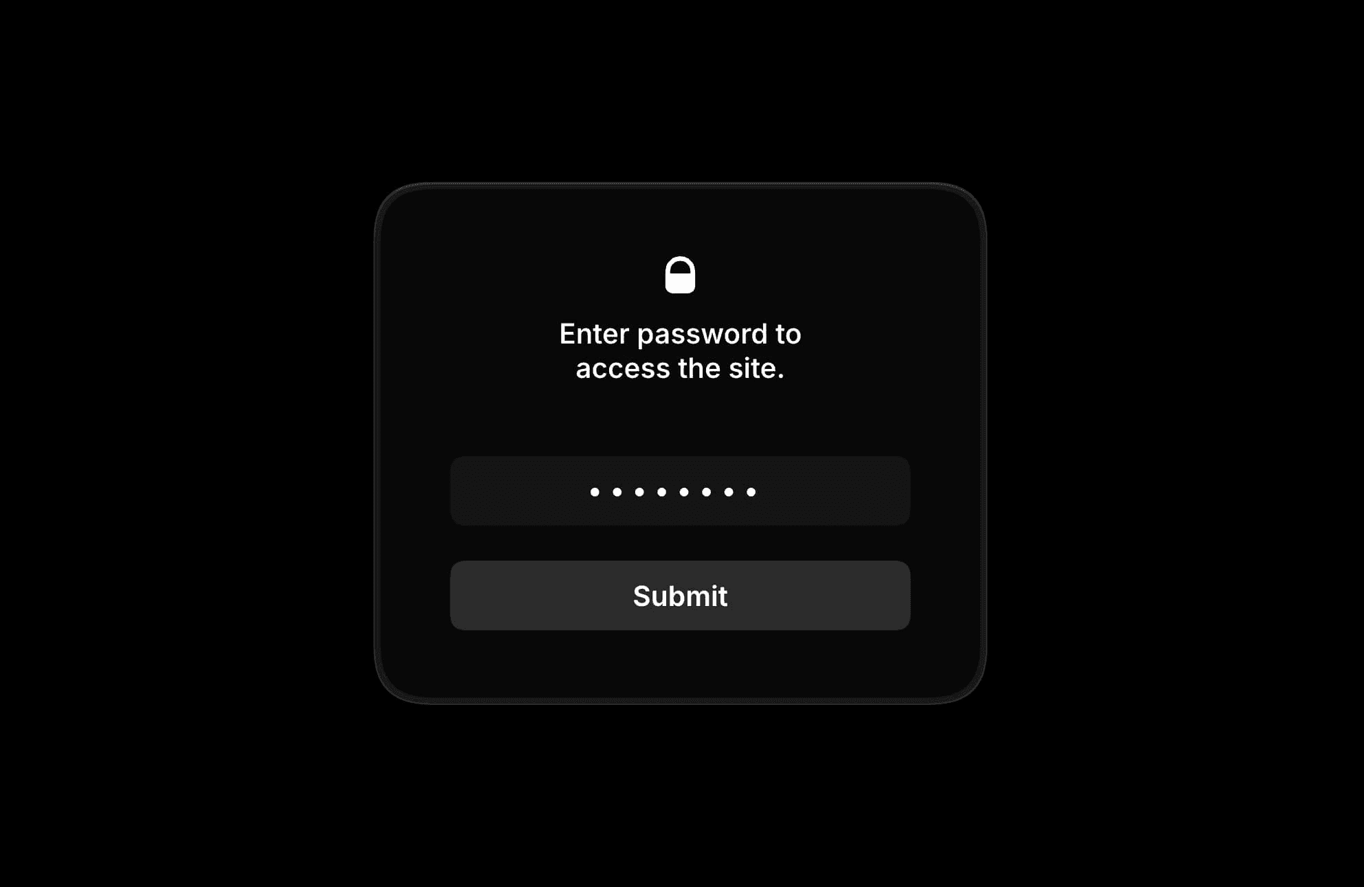 Site Password Protection