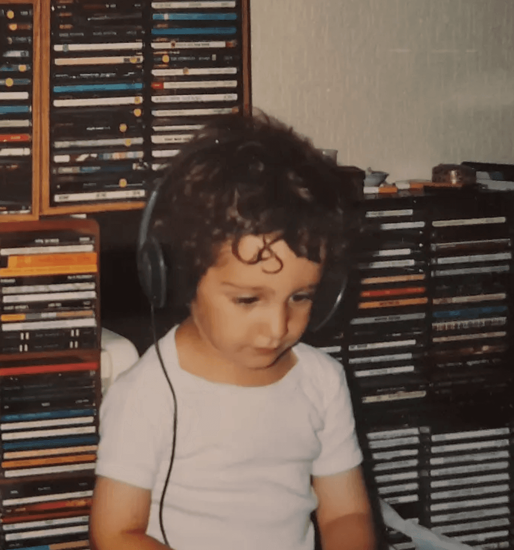 Album cover with a man