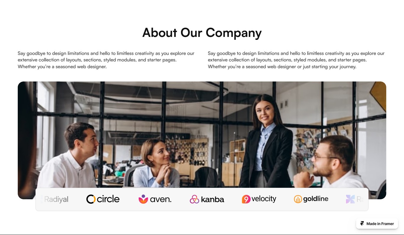 Framer About Section v25