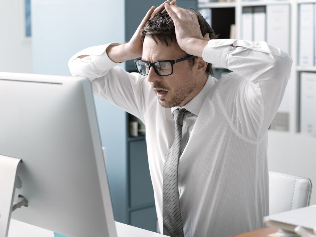 Person stressed out due to the holidays