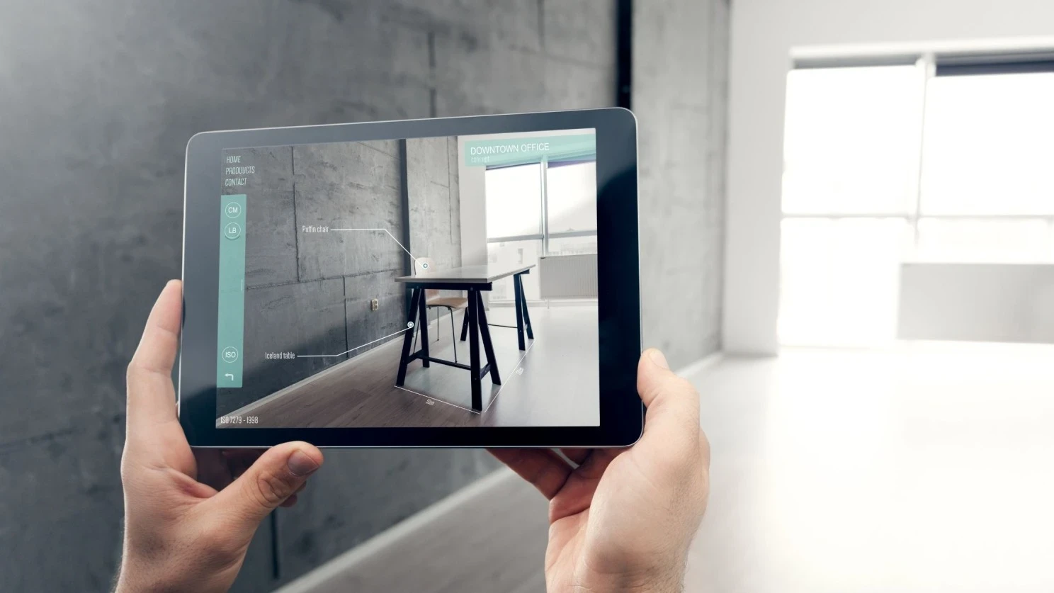 Trying and testing in AR in construction home, image