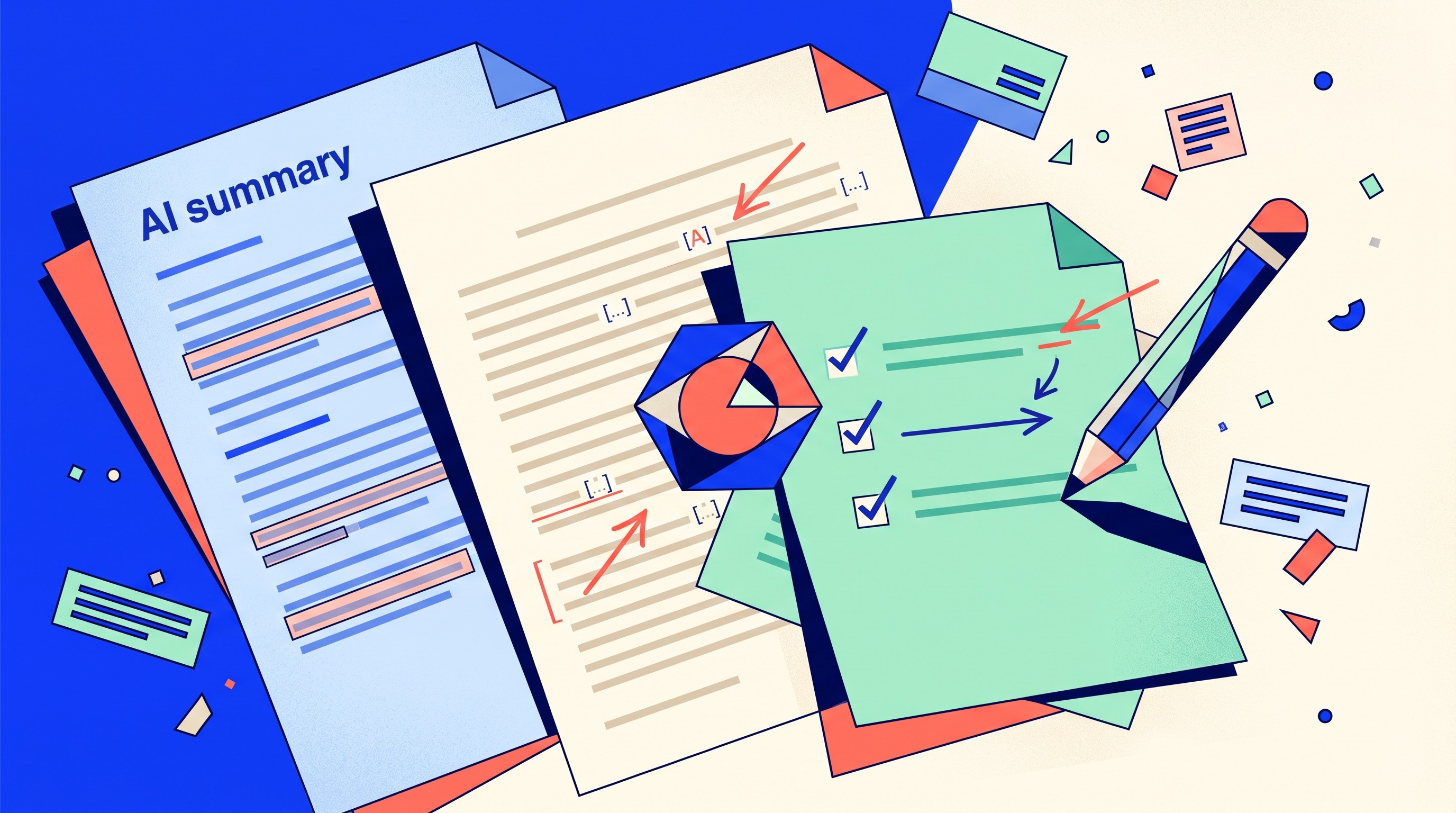 Comparing an AI summary with the original research source