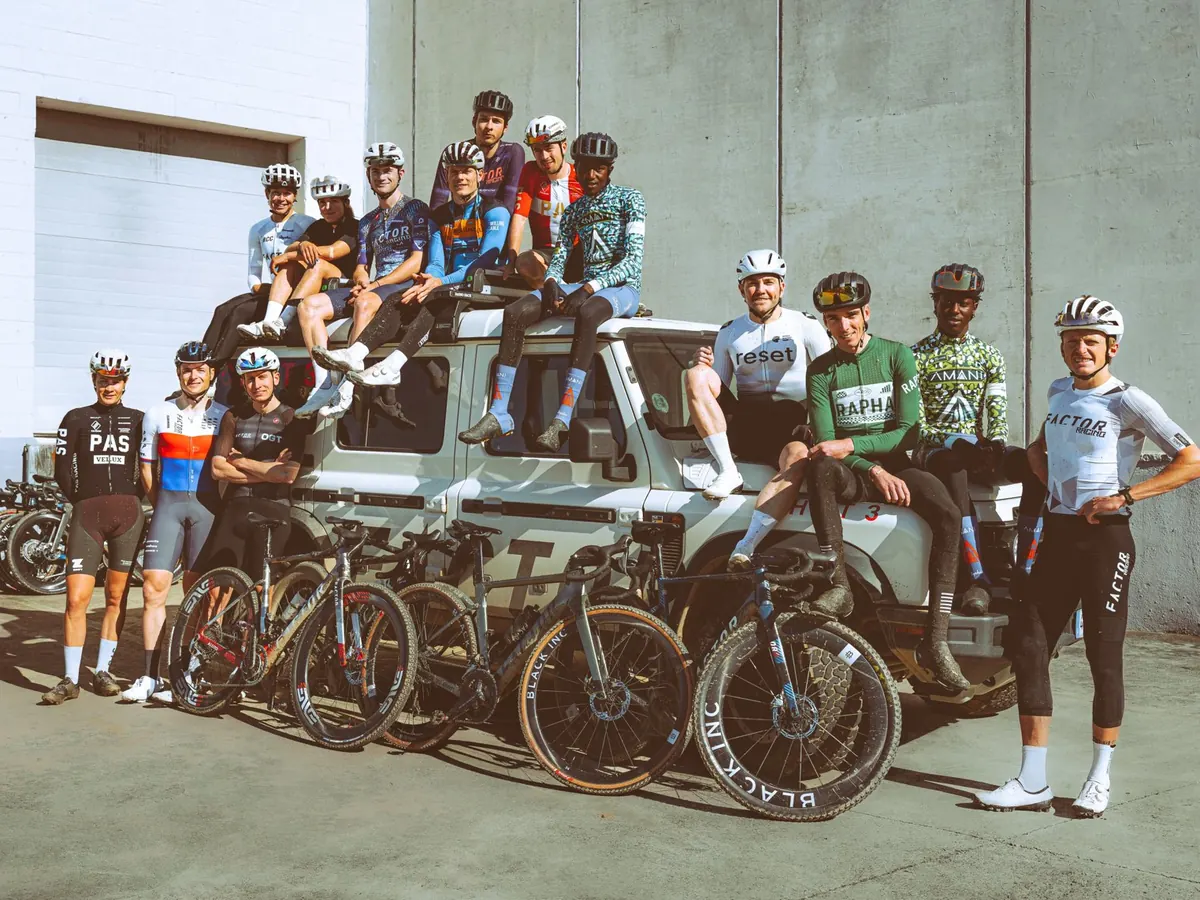 With the Factor Racing gravel group in Girona, February 2026