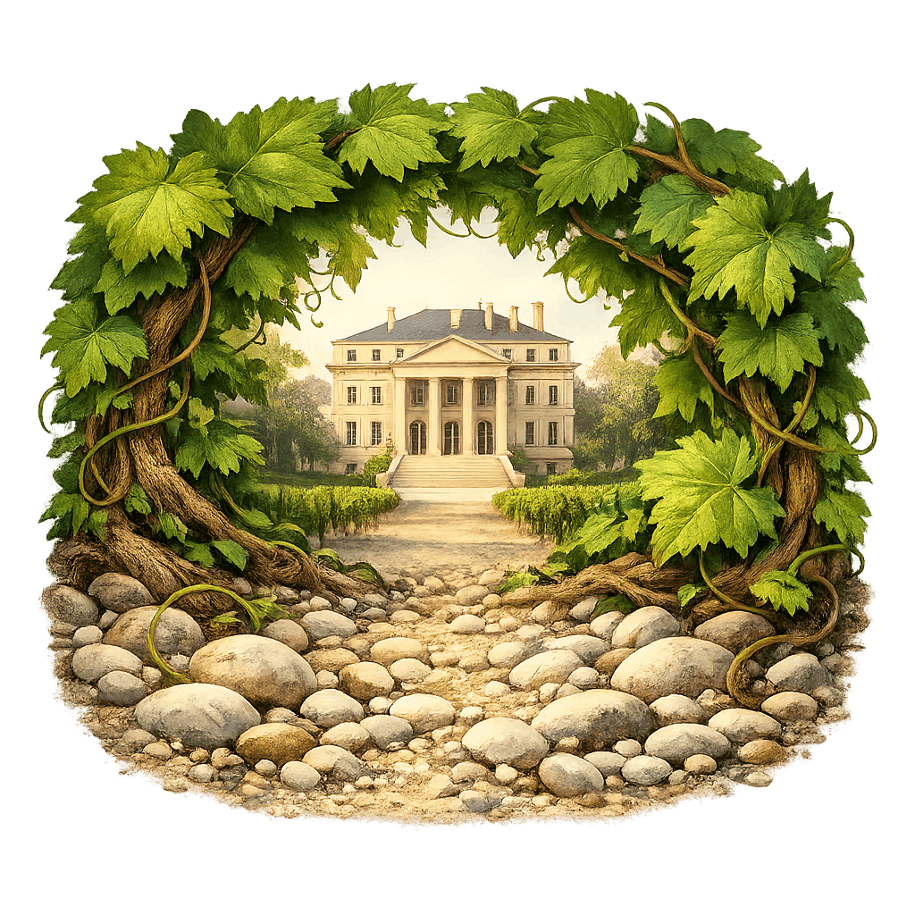 Detailed graphic of the Margaux wine region.