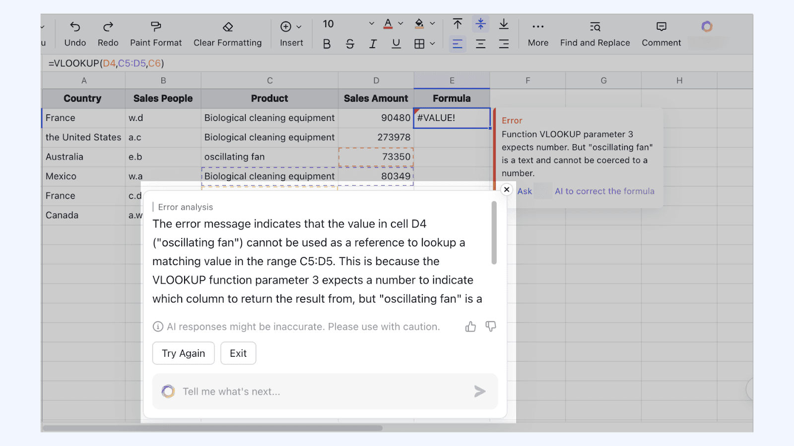 Use AI in Lark Sheets