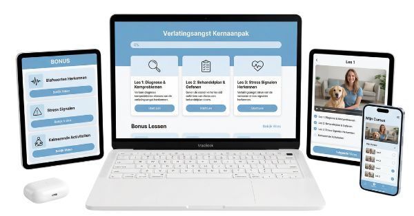 De Verlatingsangst Kernaanpak op laptop, tablet en telefoon