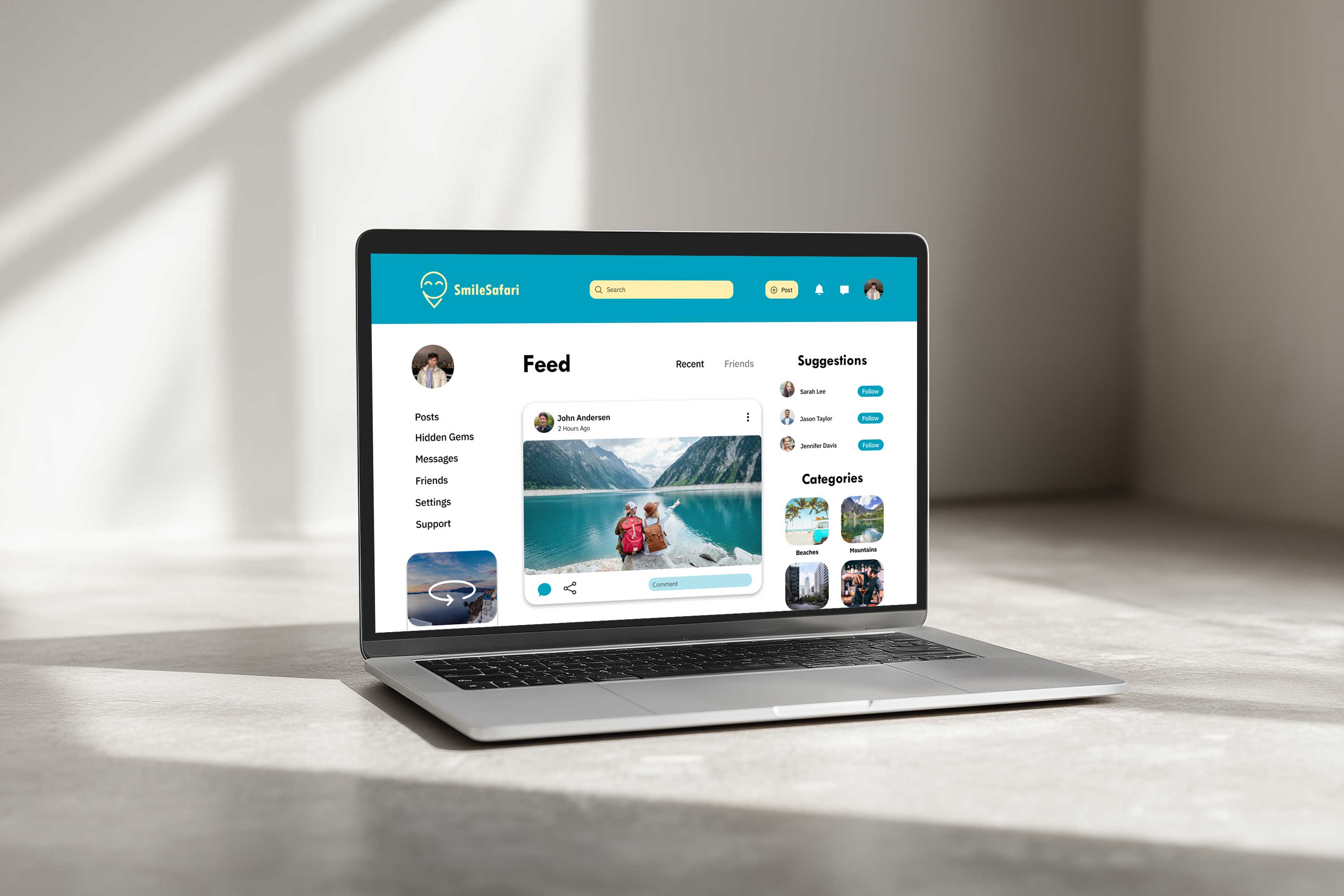 A fluffy gray rabbit rests on a floral chair.