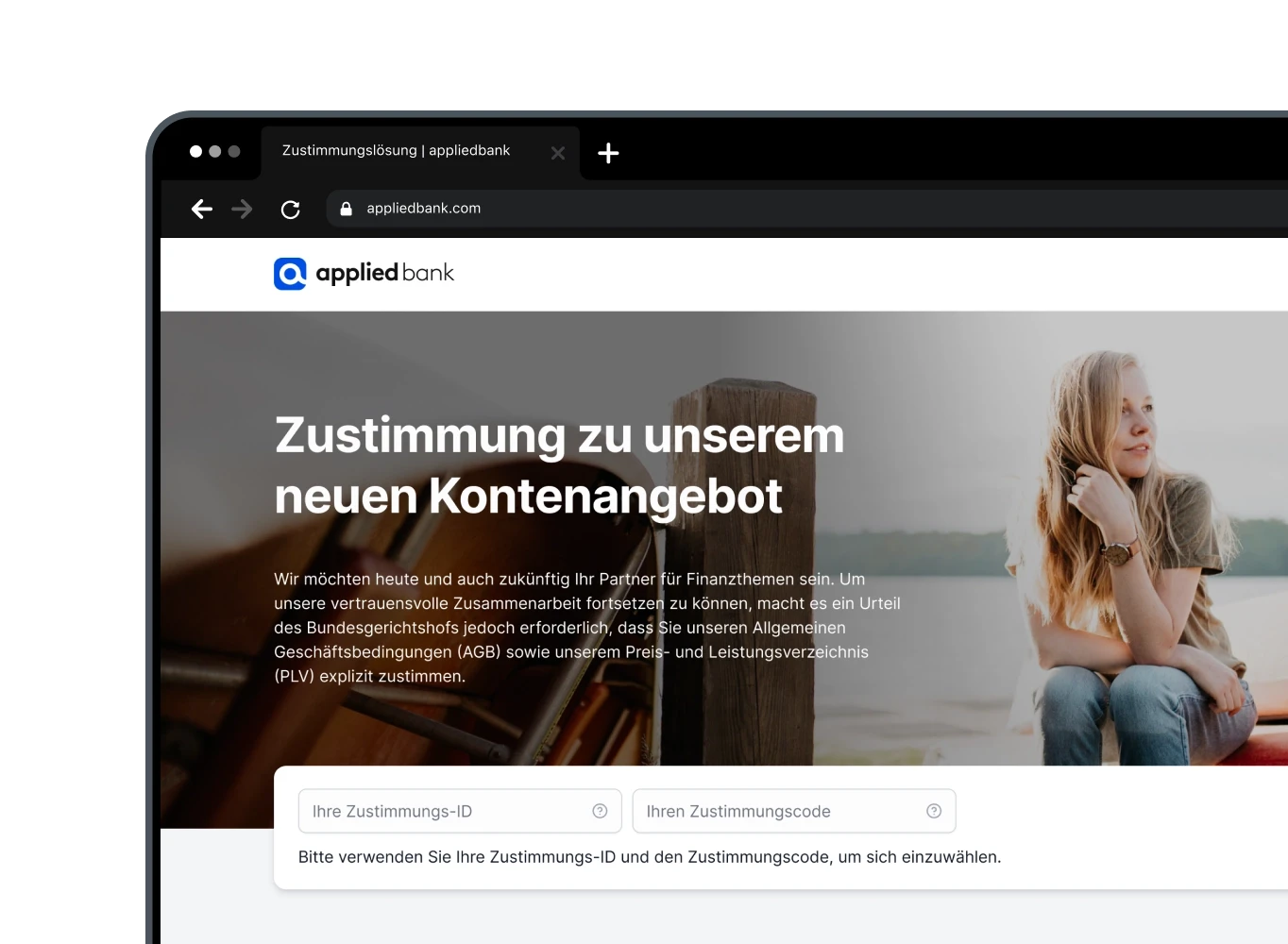 Website Startpunkt Zustimmungslösung