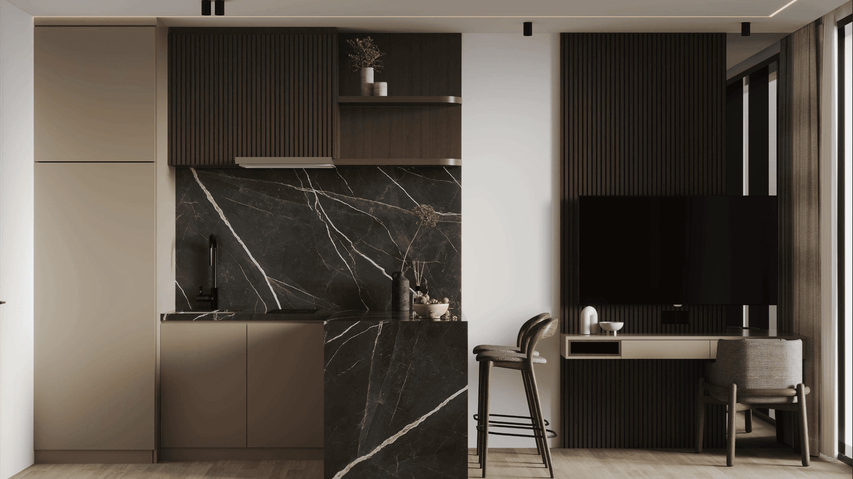 1-bedroom apartments with ocean view in the Elysium project