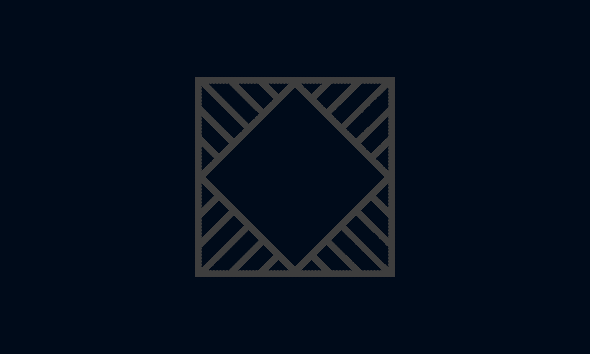 A geometric design featuring a central diamond shape surrounded by a border of diagonal lines, all set against a dark background, symbolizing structured complexity often seen in financial diagrams related to asset backed securities.