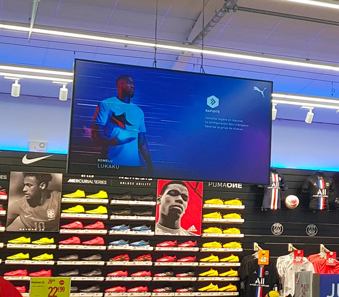 Weezago | Logiciel Affichage Dynamique | Magasins Intersport