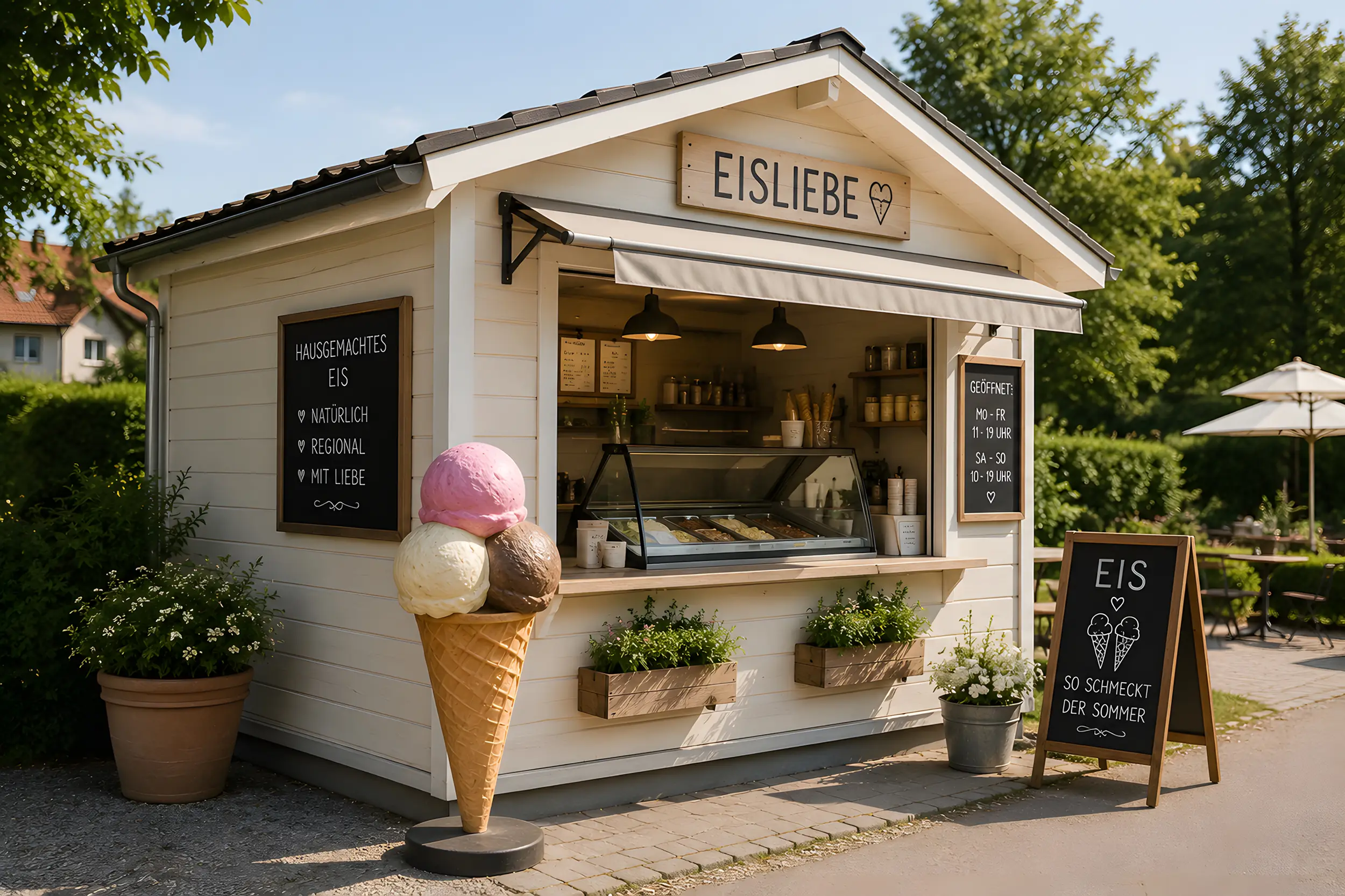 Wiederverkäufer mit Eis von Eis Carlo