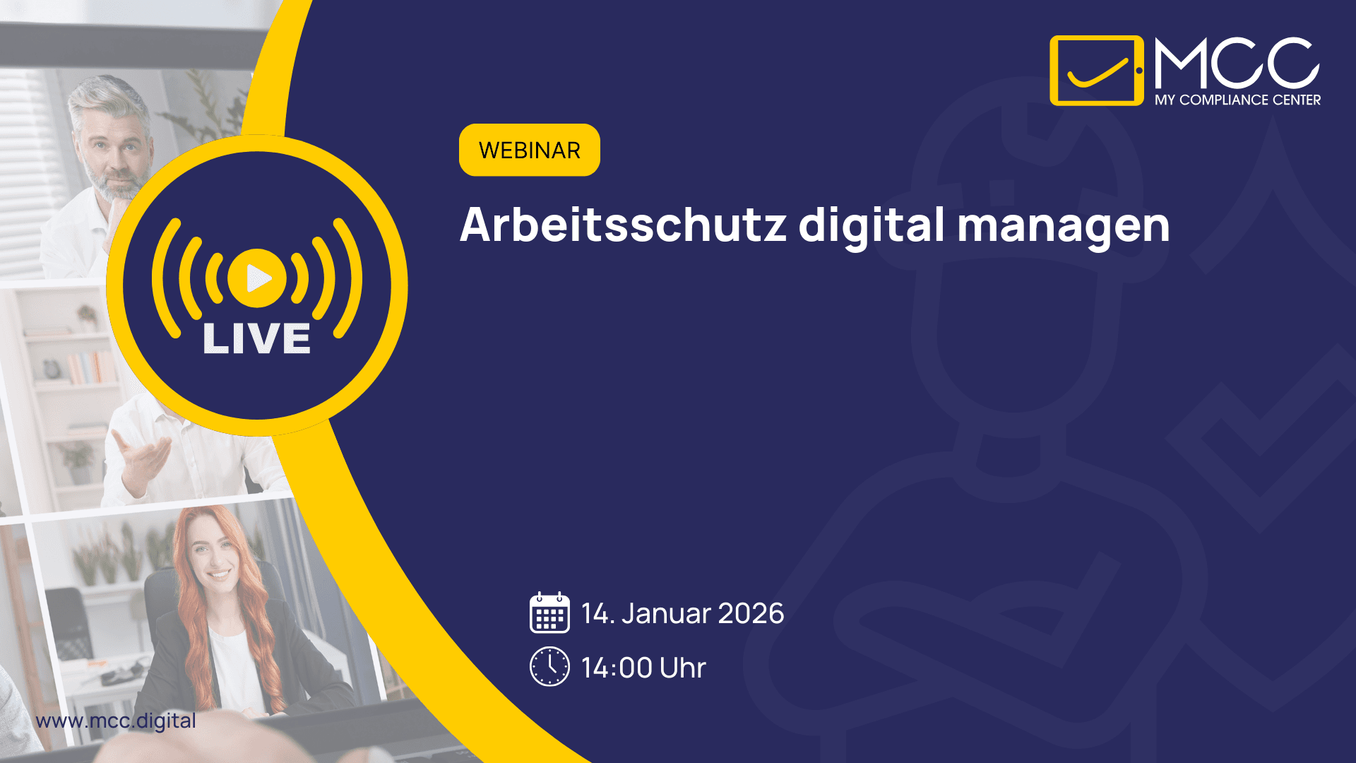 Live-Webinar: Arbeitsschutz digital managen für Unternehmen