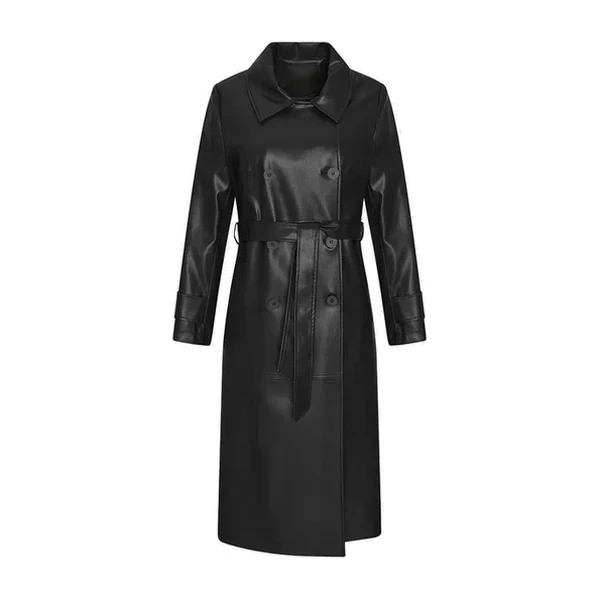 Trench in ecopelle nero