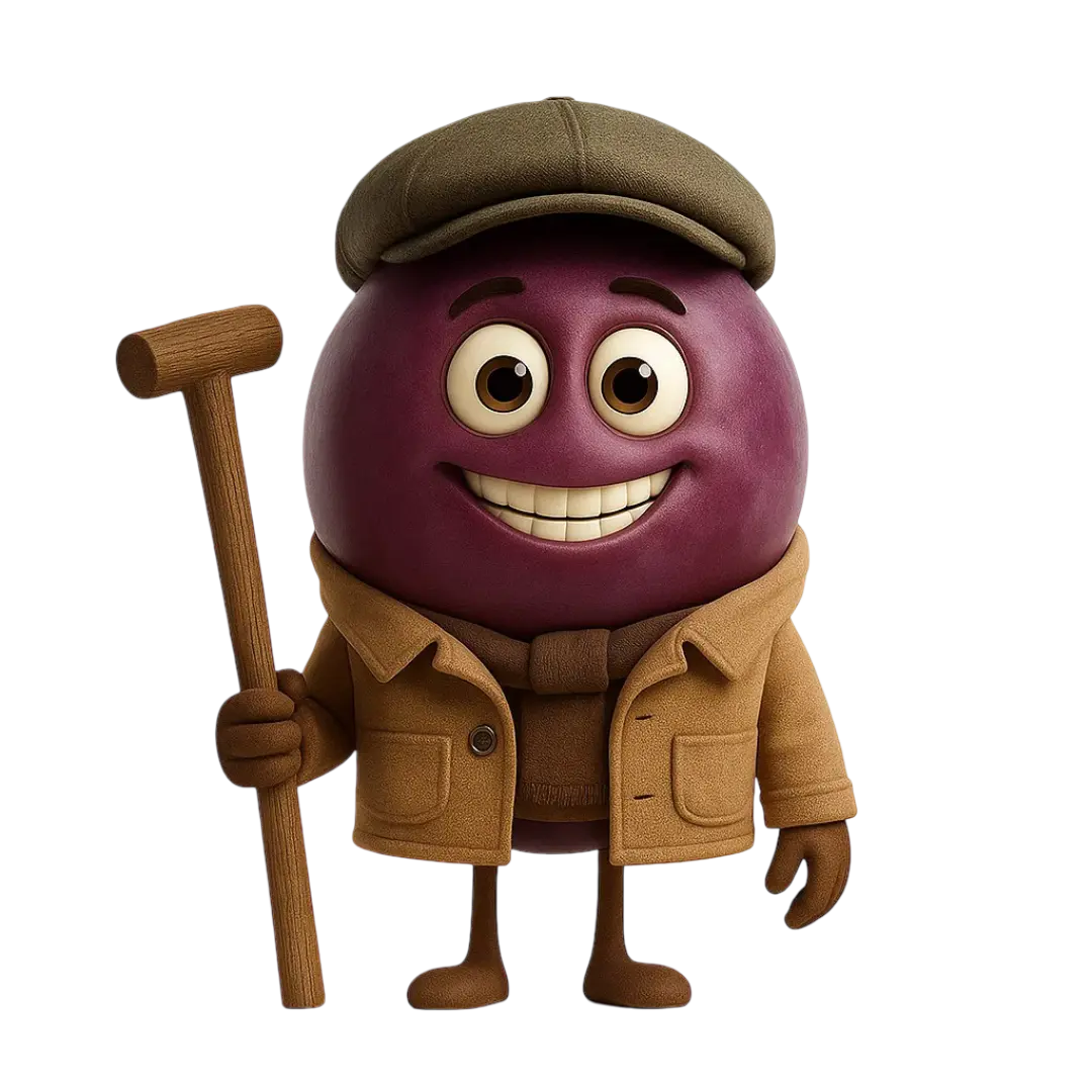 Montepulciano grape berry illustration for wine education.