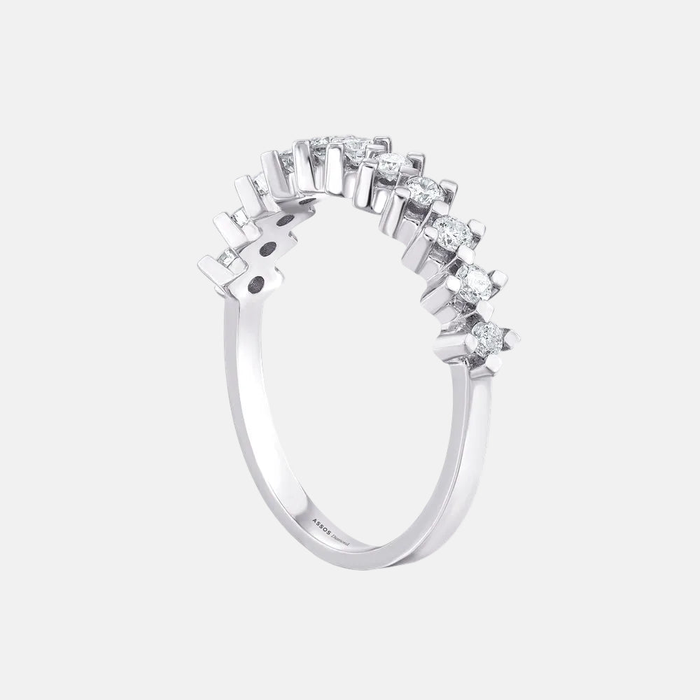 Assos 0.65 Karat G Renk SI2 Pırlanta Yarım Tur Yüzük