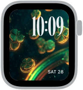 A selection from the Lucky Charms Apple Watch face collection