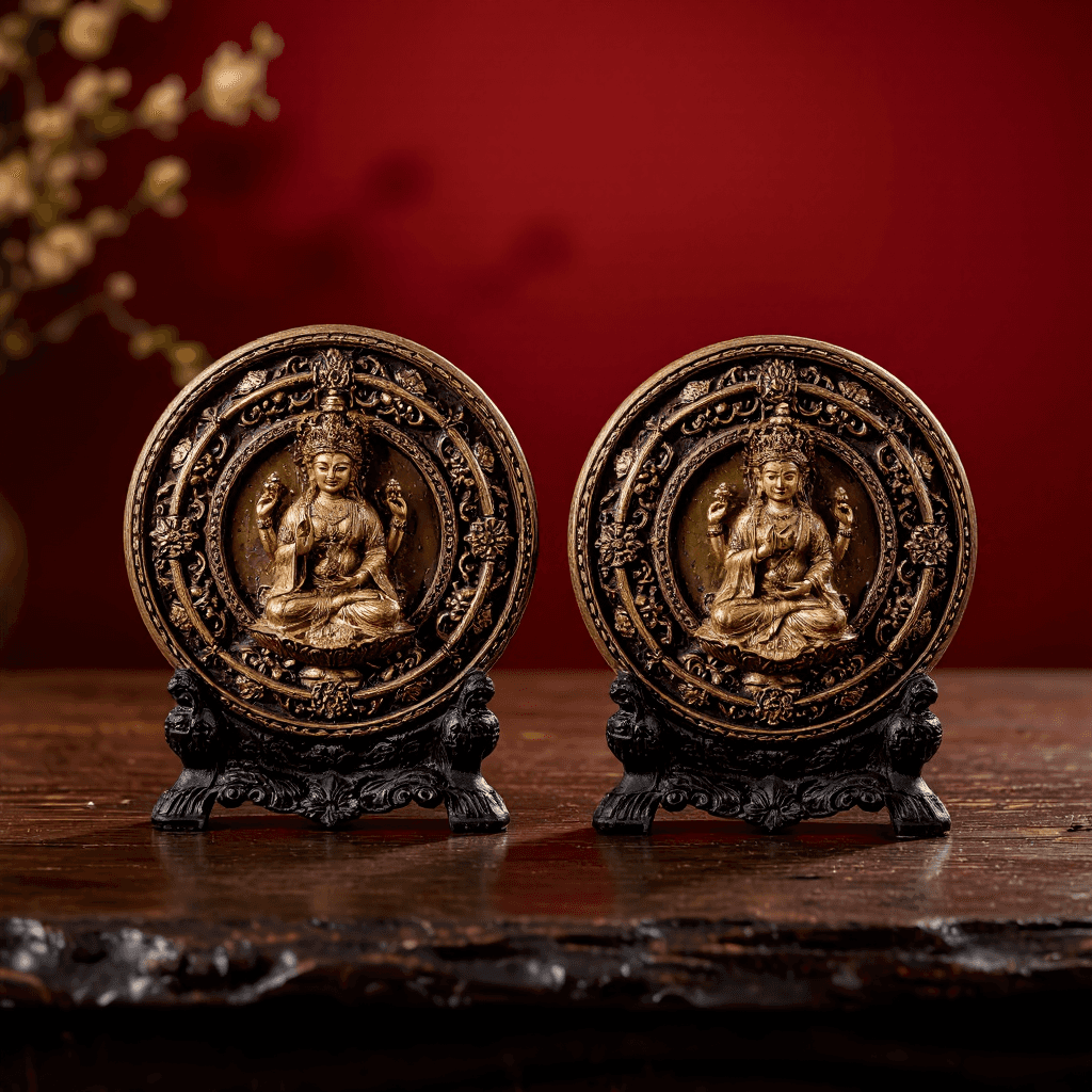 product photography of decorative religious figurines
