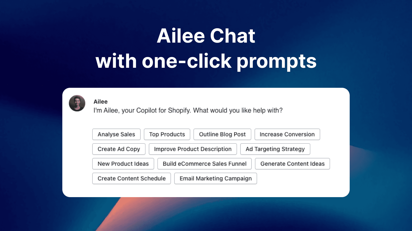 Ailee Chat one-click prompts