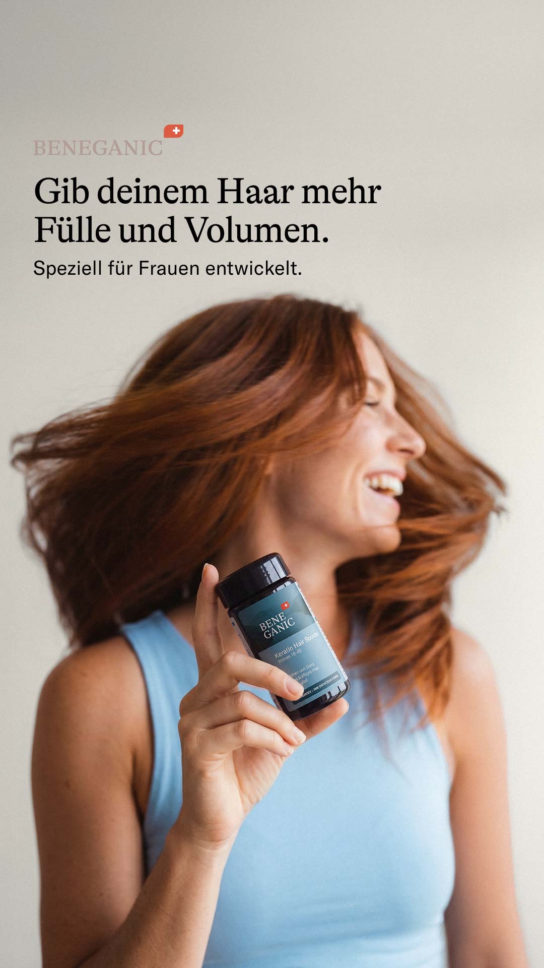 AI-generated product visual for an e-commerce hair-care brand
