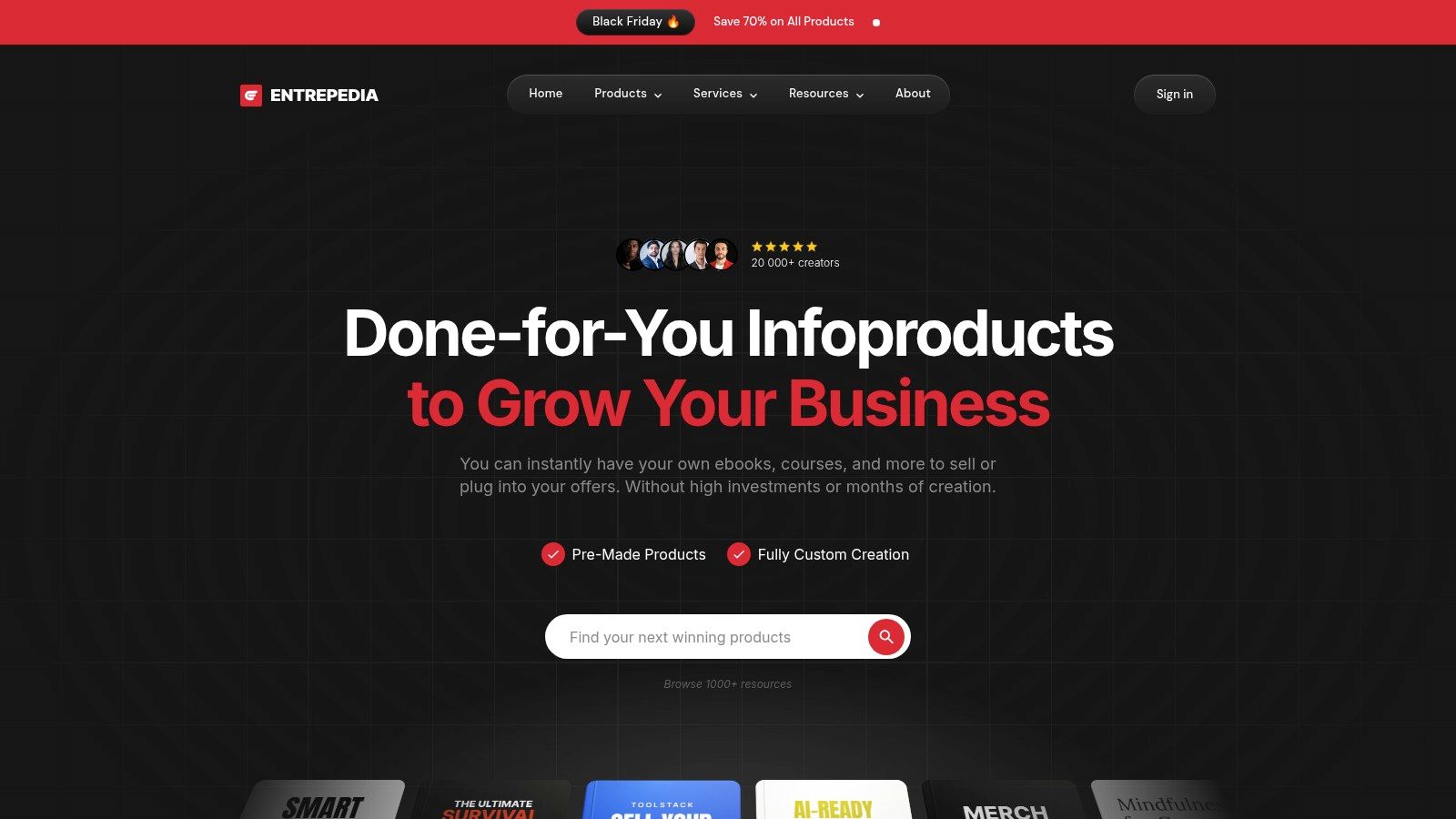 Entrepedia's library of private label digital products