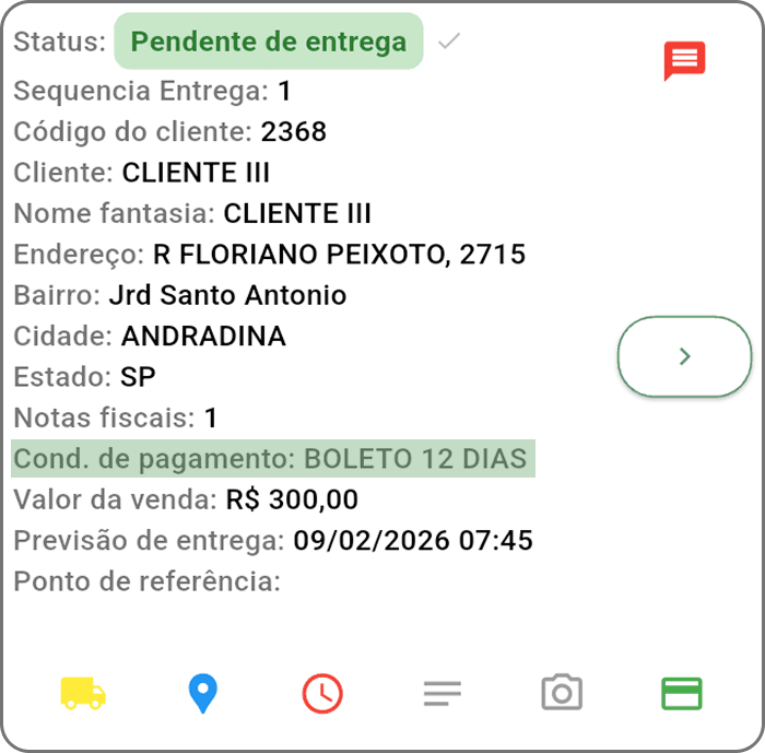 condição de pagamento