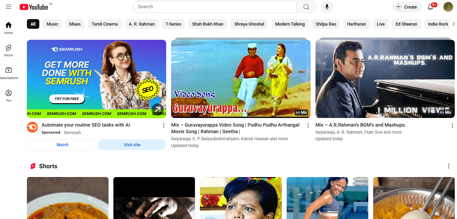 YouTube website