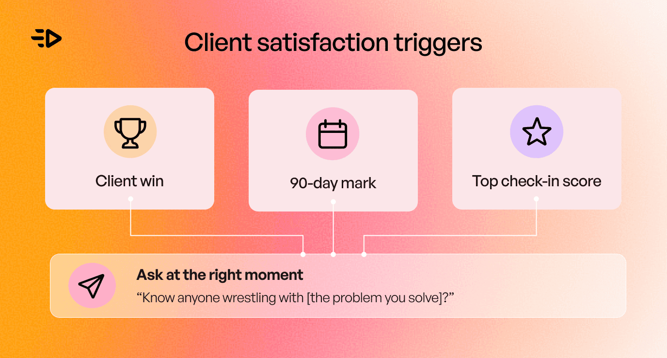 Client satisfaction triggers
