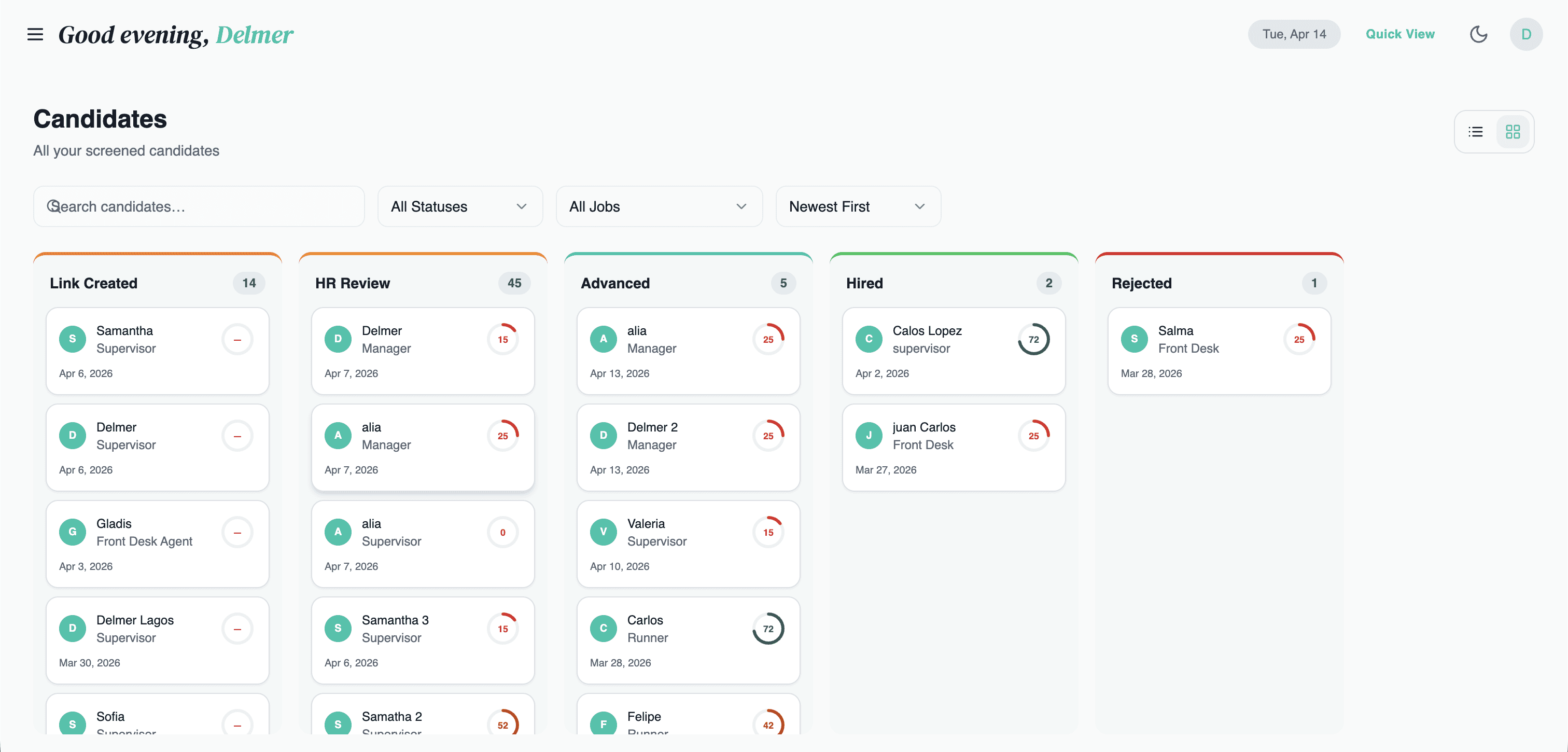 Our Candidate System HR 