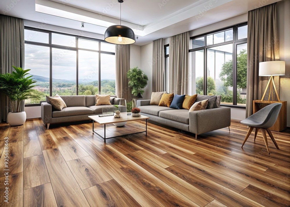 brown wooden table near window