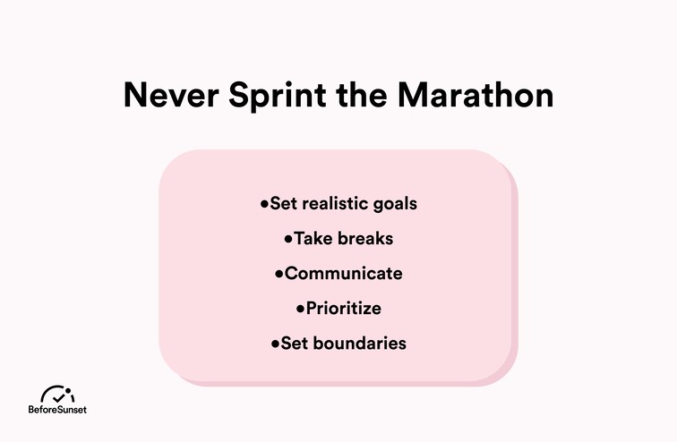 Never Sprint the Marathon