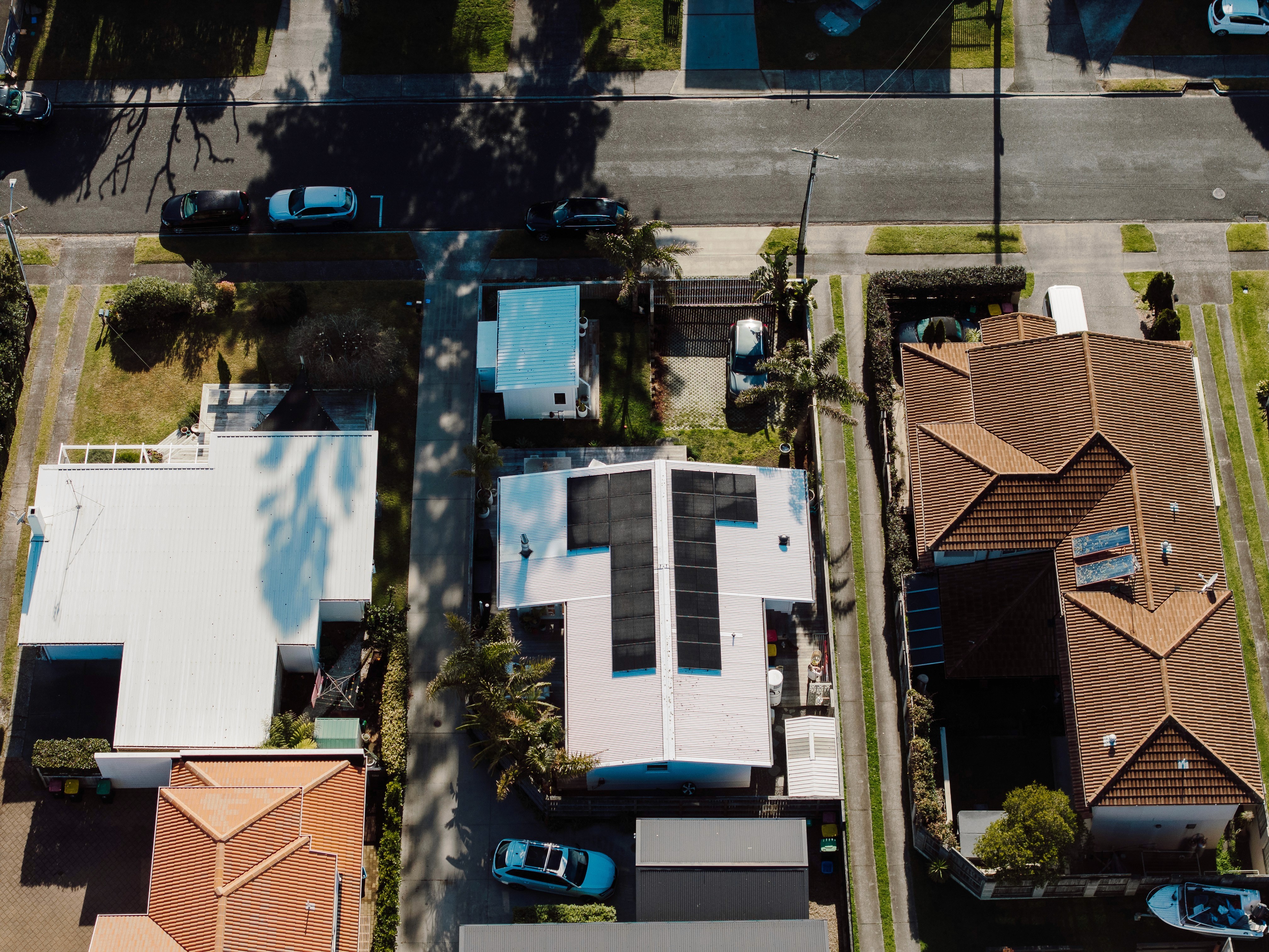 Top-down view of the solar array