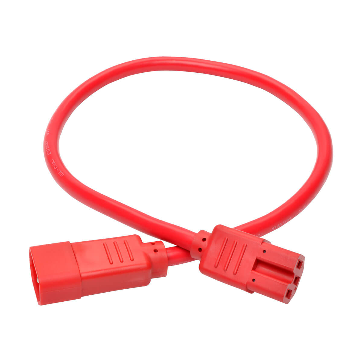 Cable de alimentación rojo C14 a C15 de 61 cm para servidores y equipos de red